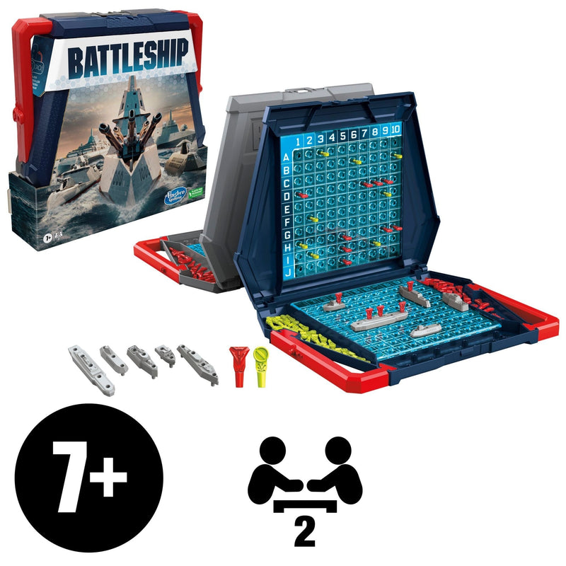 Games Battleship Classic Board Game, Strategy Game for Kids, Age 7+ H2001
