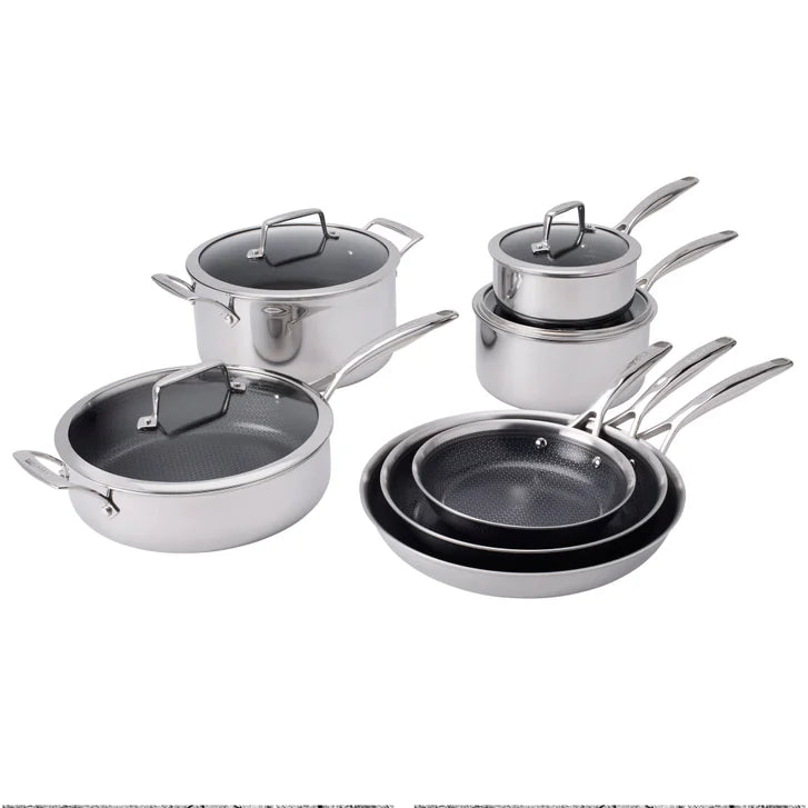 Paradigm Hybrid Ceramic Non-Stick Tri-ply Clad Cookware Set, 11-piece Q0716