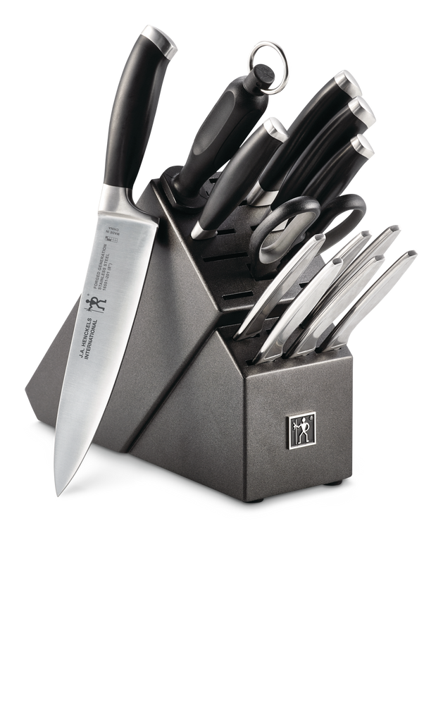 Stainless Steel Forged Generation Knife Block Set, Ergonomic Grip, 14-pc V0231