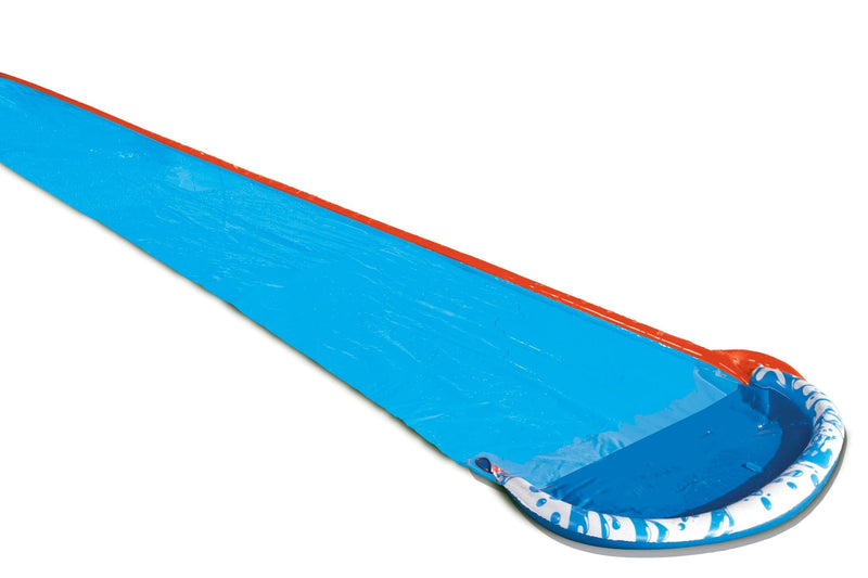 Inflatable Soak N' Splash Water Slide Slip & Slide with Sprinkler, Blue, 16-ft, Ages 5+, for Beach/Pool Fun Activities F3835