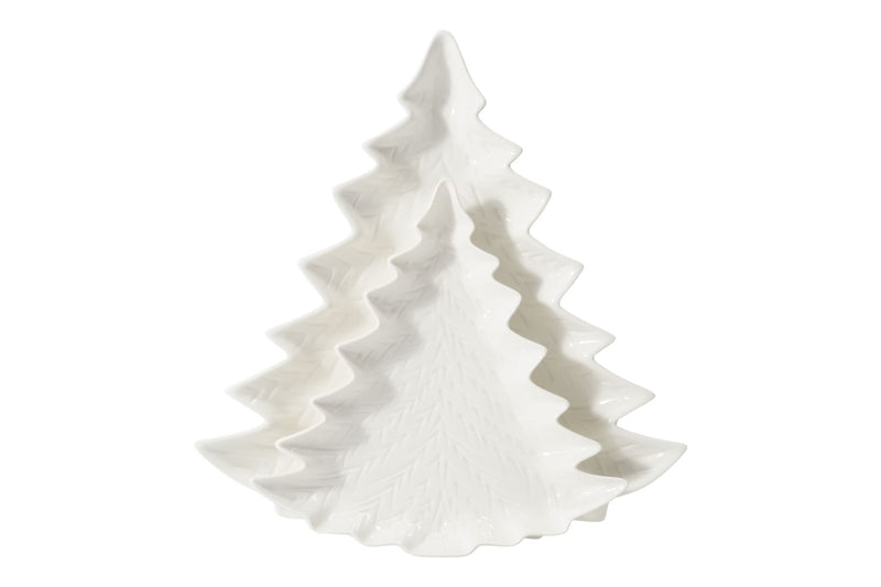 Co Embossed Porcelain Tree Serving Plates, 2-pk P6863