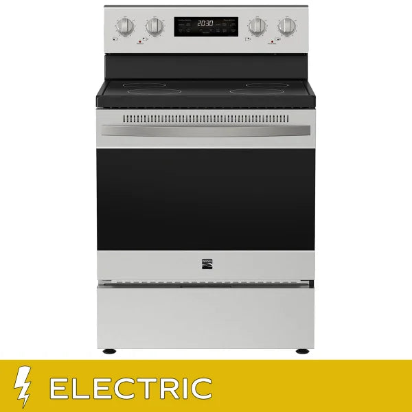 30 in. 5 cu ft. Stainless Steel Electric 4 Burner True Convection Range with Air Fry N4828