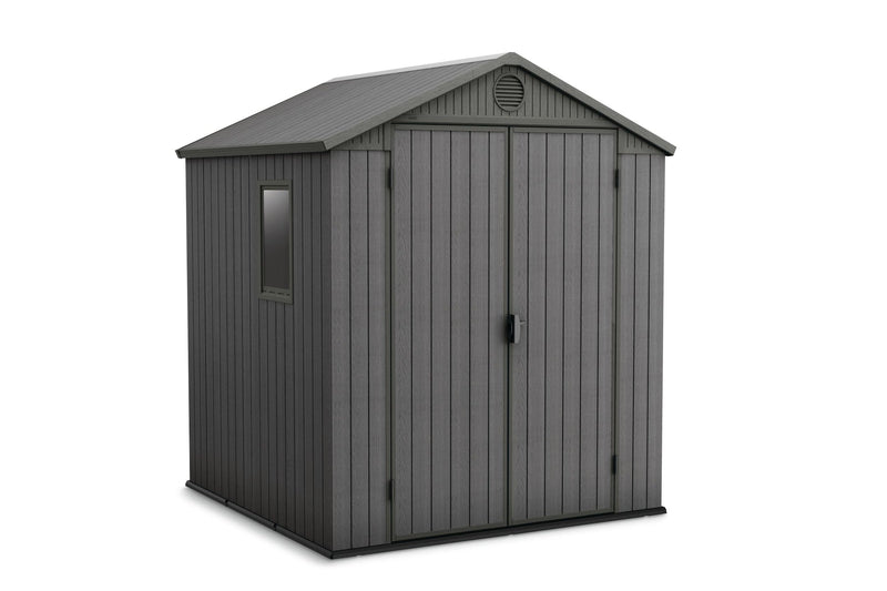 Darwin Outdoor Storage Shed, Grey, 6-ft x 6-ft C2769
