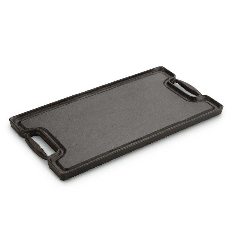 Pre-Seasoned Cast Iron Reversible Grill, Oven & BBQ Safe, Black, 20-in x 10-in J2335