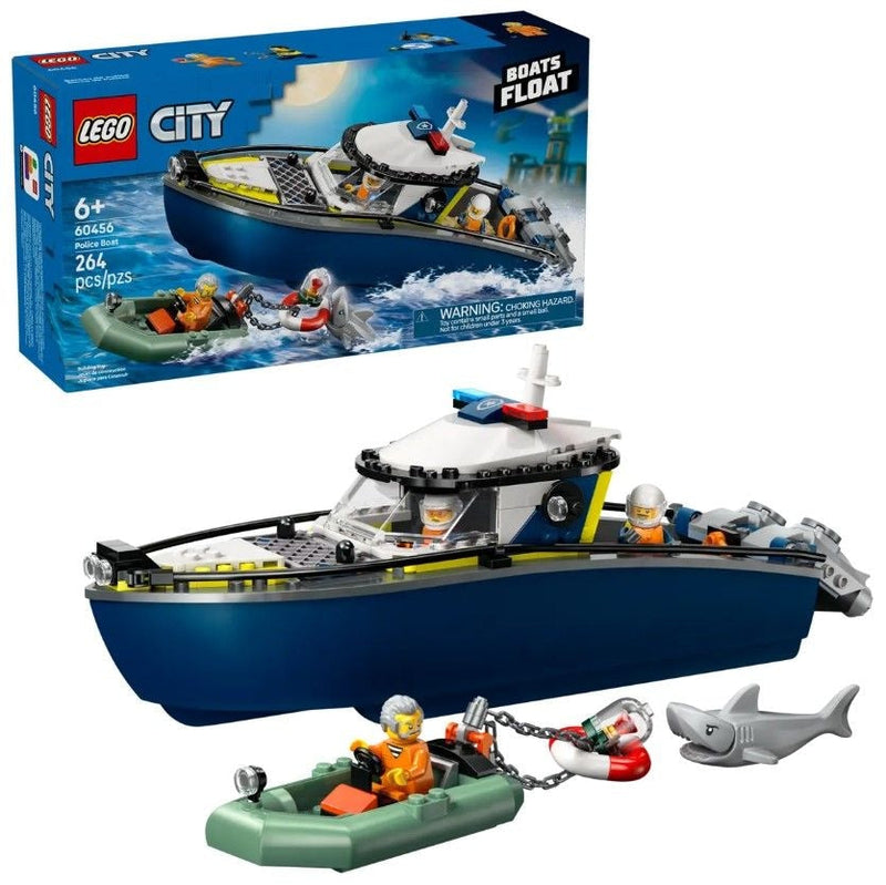 City Police Boat Chase - 60456, 264-pcs, Ages 6+ M3489