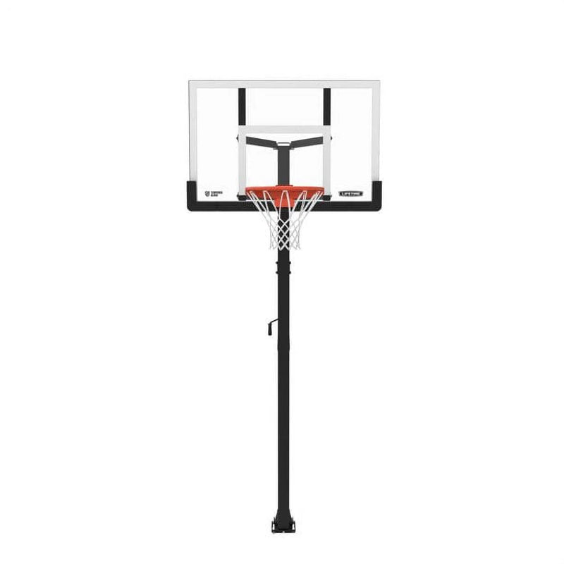 In-Ground Crank Adjust Bolt Down Outdoor Basketball Hoop, 50-in D9339