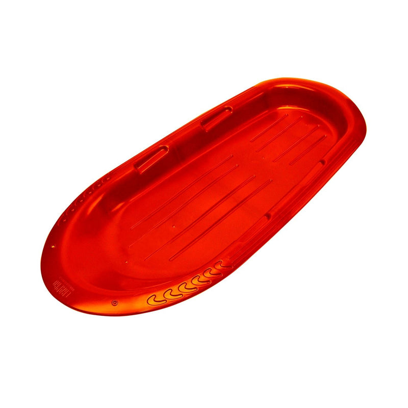 Manitou-X Kids' 2-Person Lightweight Plastic Winter Snow Sled/Toboggan with Grips X6469