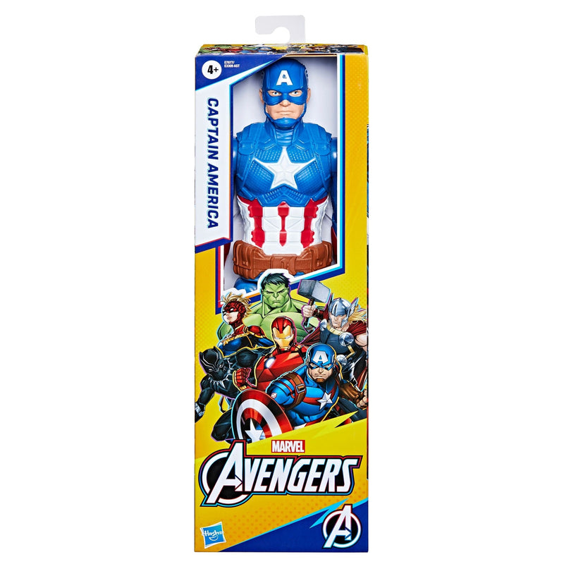 Titan Hero Series Captain America Action Figure, 12-in Toy, Ages 4+ M9483