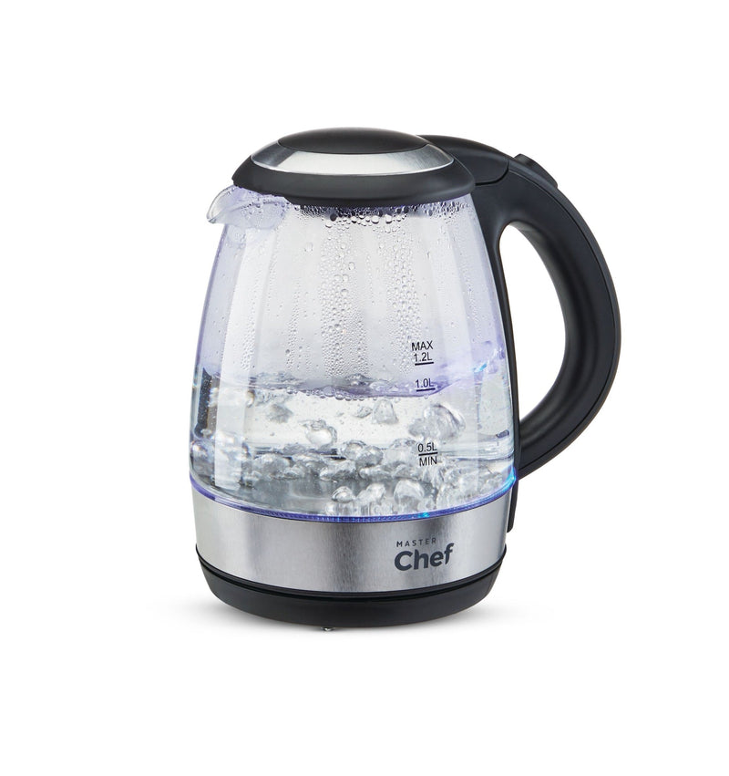 Cordless Electric Kettle with Auto Shut Off & Blue Light, Glass, 1.2L R3368