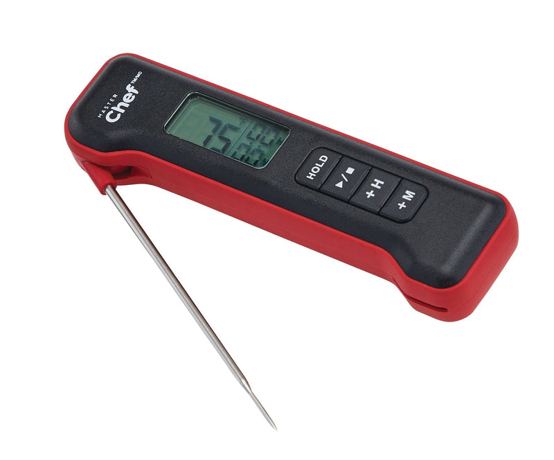 Digital Folding BBQ Food & Meat Thermometer with Stainless Steel Probe U2519