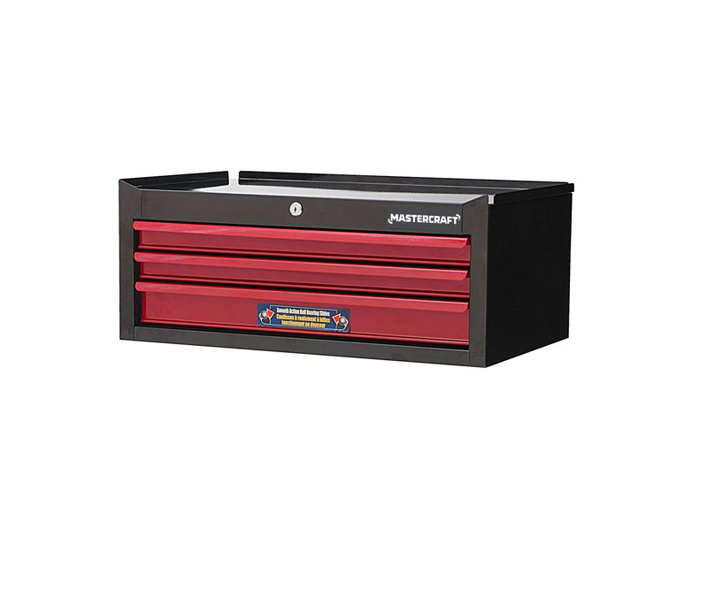 3-Drawer Intermediate Tool Chest, Black & Red, 26-in W0772