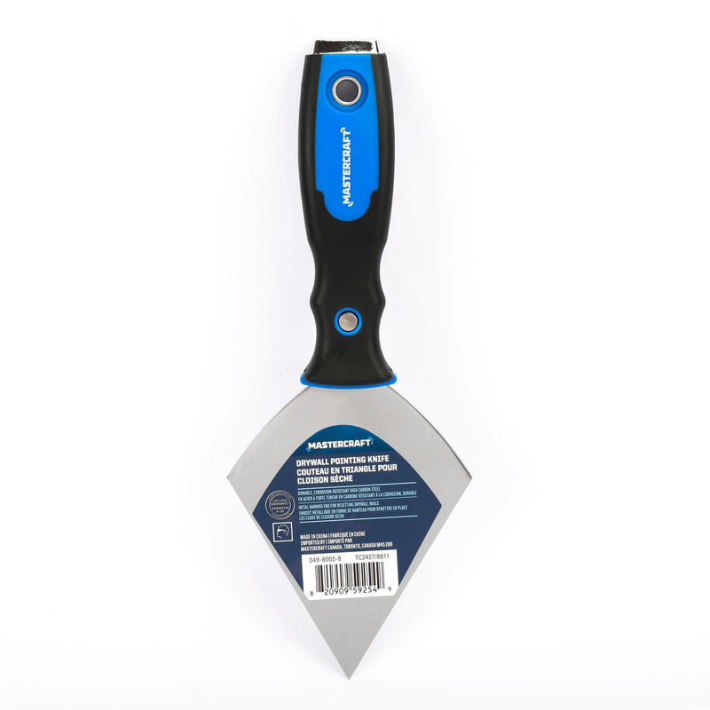 Carbon Steel Drywall Pointing Knife with Soft Grip & Hammer End D1637