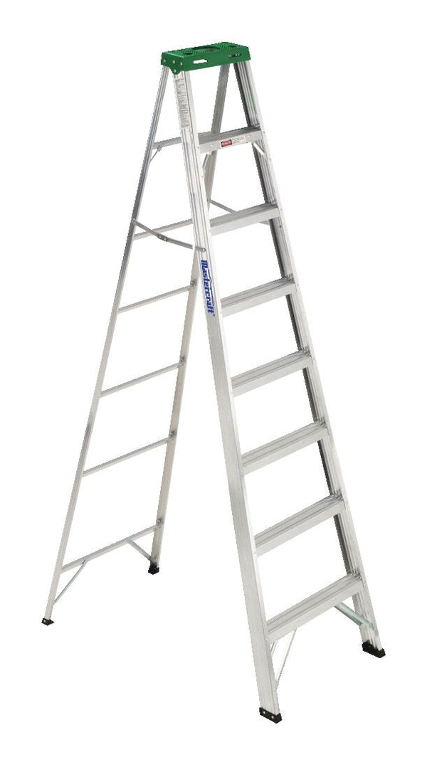 Grade 2 Aluminum Commercial Step Ladder, 8-ft, 225-lb Load Capacity N6226