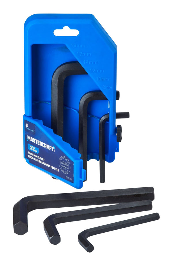 Jumbo Hex Key Set/Allen Wrench Set, Metric, High Quality Cr-V Steel, 6-pc X4092