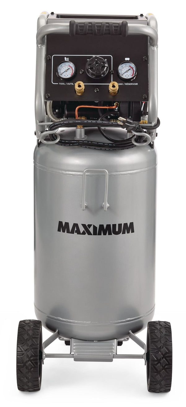 15-Gallon Oil-Free Quiet Portable Vertical Air Compressor with Top Tray M6826