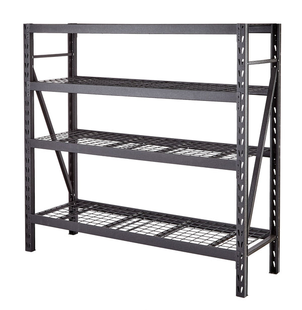 Adjustable 4-Shelf Heavy Duty Steel Metal Storage Rack / Shelving Unit, 77 x 24 x 72-in Z2177