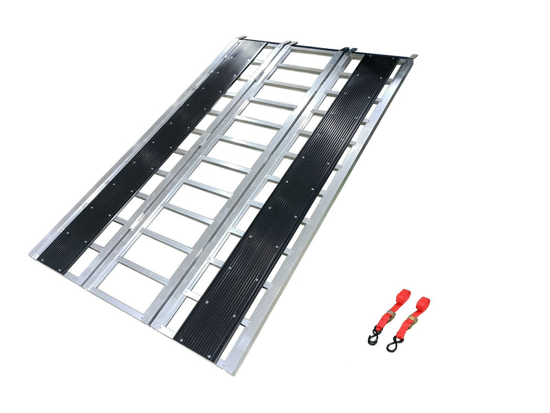 Aluminum Tri-Panel Folding Aluminum Loading Ramp, Non-Slip & Stable Base, 85 x 54-in, 1500-lb K6139