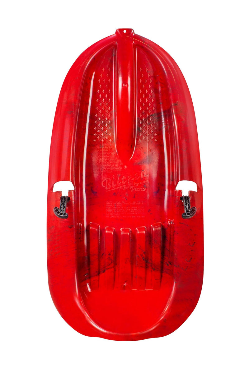 Mega Blitz Kids' 1-Person Plastic Winter Snow Sled/Toboggan with Brakes & Tow Rope J8685