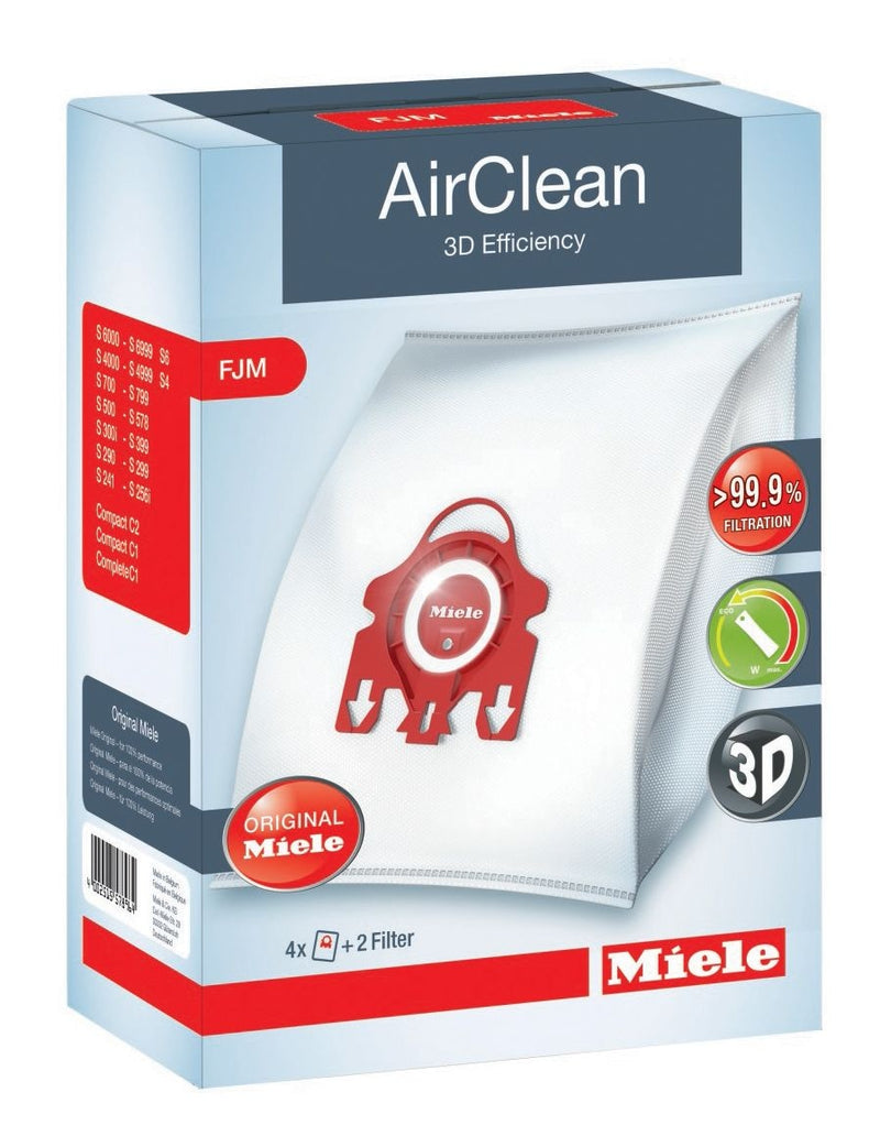 Miele AirClean 3D FJM Dust Bags, 4-pk T9061