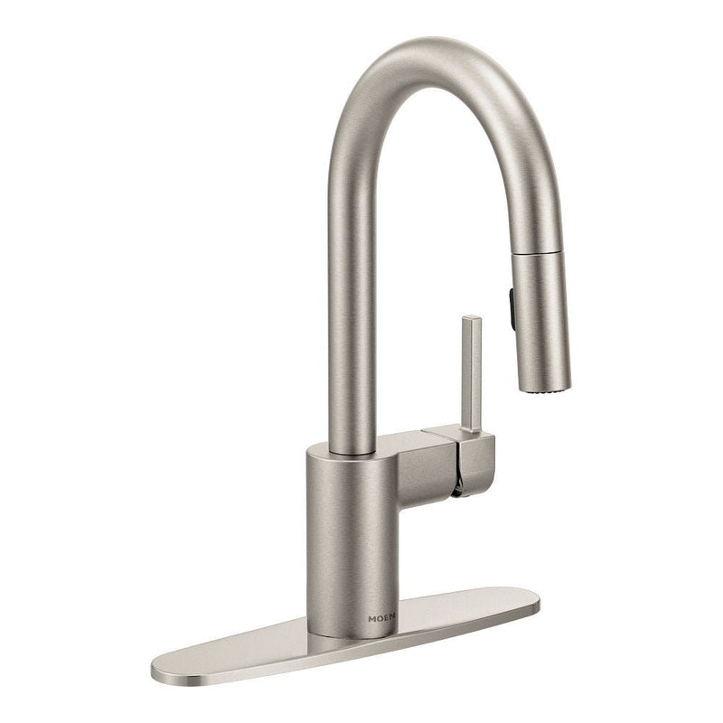 Align Single Handle High Arc Pull Down Sprayer Kitchen Faucet, Stainless Steel F4772