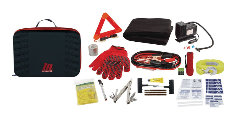 Premium Auto Safety Kit with Booster Cables, Air Compressor and Tow Strap X2955