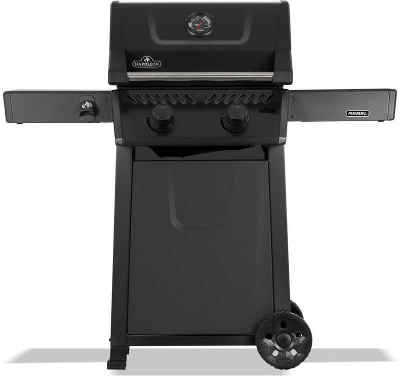 Rebel 365 2-Burner LP Gas BBQ, Matte Black J0594