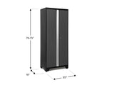 Bold Series 24-Gauge Steel RTA Storage Locker with 3 Shelves, Black/Grey, 30-in