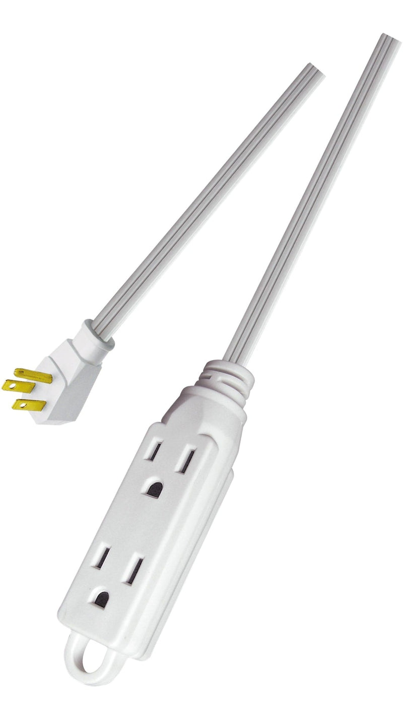 16/3 All-Purpose Extension Cord, Light-Duty, 3 Grounded Outlets, White B7630