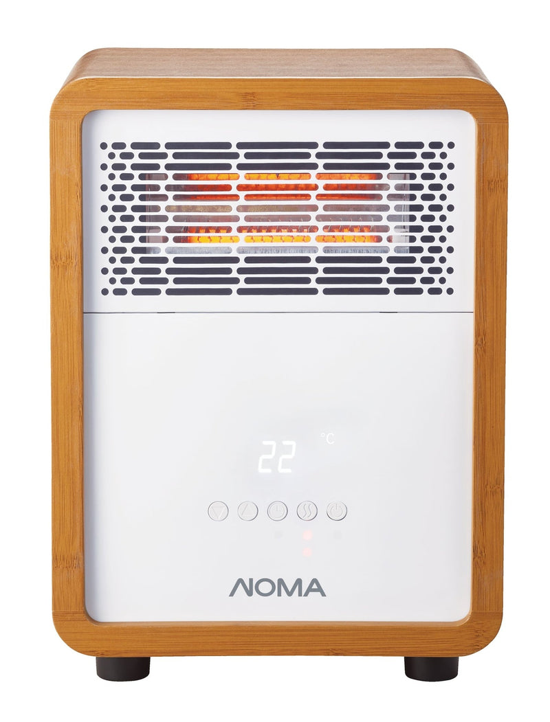 3-Setting Cabinet Heater with Child Lock, Quartz and Radiant Heating, Wood Grain Finish H3490