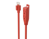 50-ft 16/3 Outdoor Extension Cord with 3 Grounded Outlets & Banana End, Orange