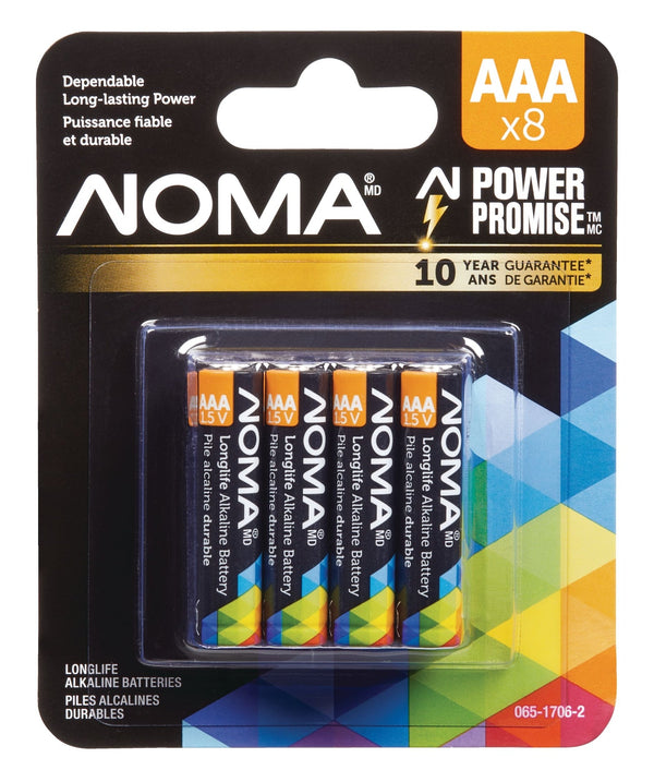 8-pk AAA Alkaline Batteries, Long Lasting, All Purpose O2274