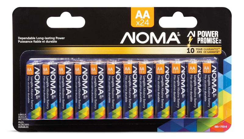AA Alkaline Batteries, Long Lasting, All Purpose, 24-pk O4181