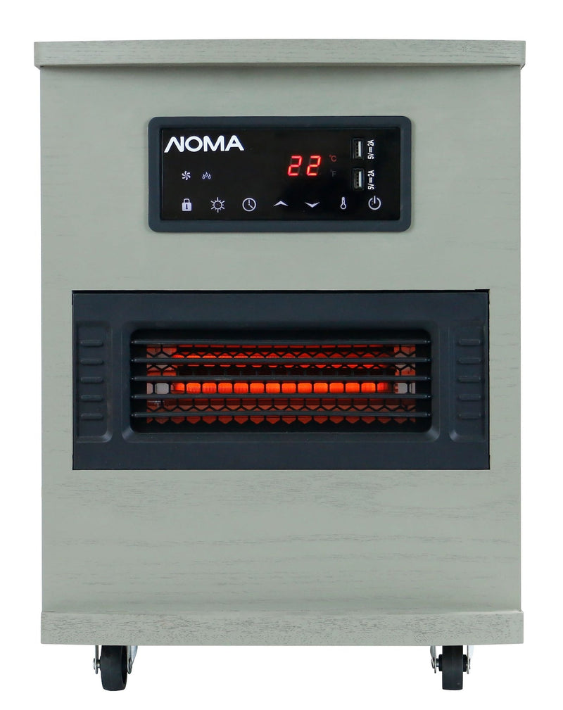 Ashwood Infrared Wood Cabinet Heater with Remote Control and Thermostat, Grey G6599
