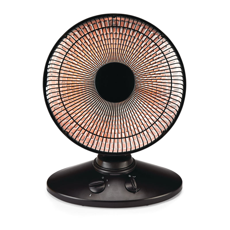 Oscillating Parabolic Dish Portable Radiant Electric Space Heater, 1000W, Black A4491