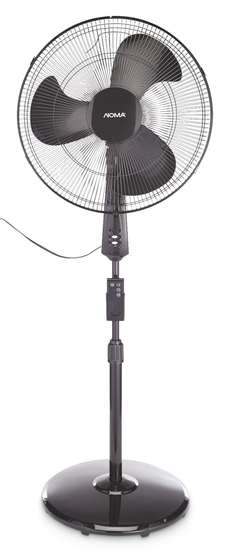 Oscillating Pedestal/Stand Fan with Remote Control, 3-Speed, Black, 18-in H9722