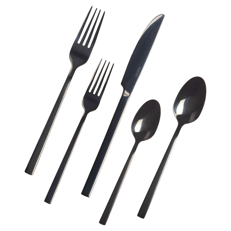Belvedere Stainless Steel Flatware Set, Serves 4, 20-pc, Black H1464