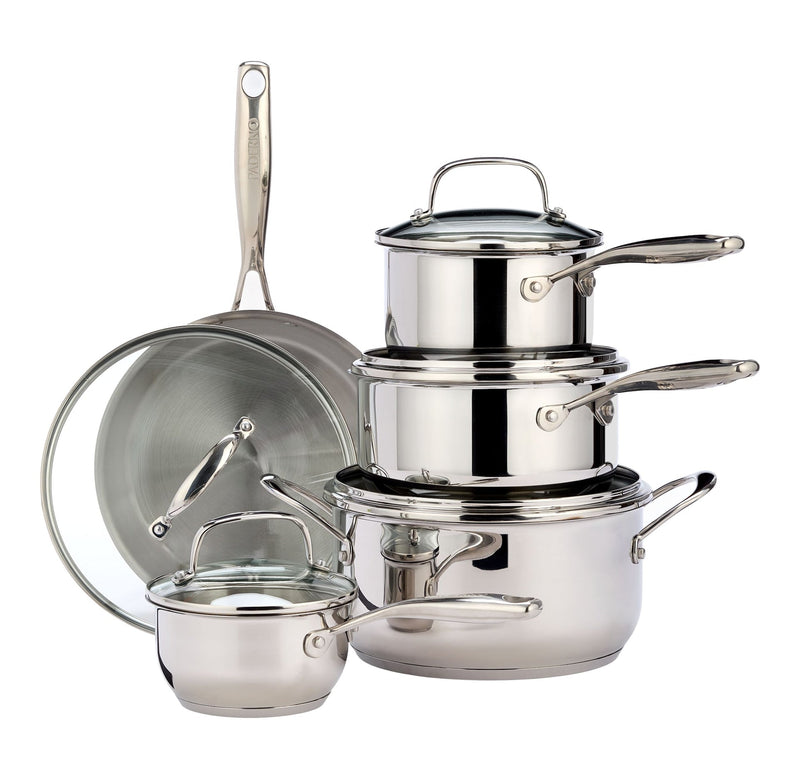 Classic 10 piece Stainless Steel Cookset I1377