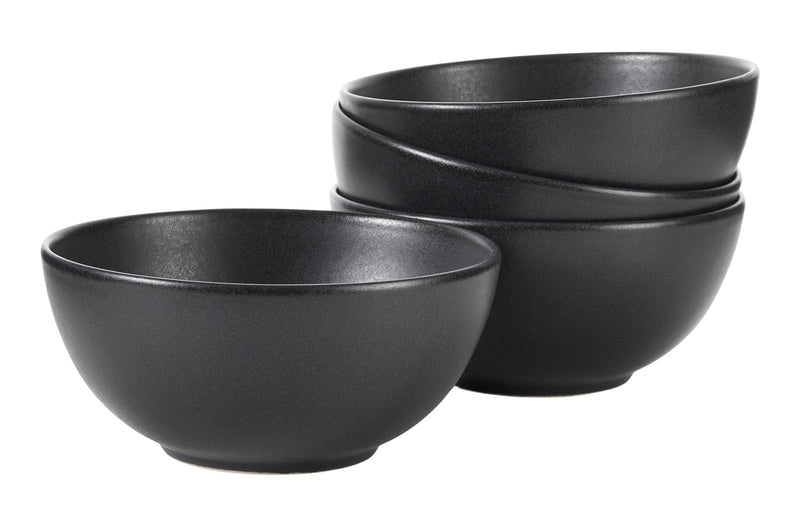 Dorset All-Purpose Stoneware Bowl, Oven Safe, 4-pk, Black Reactive O7108