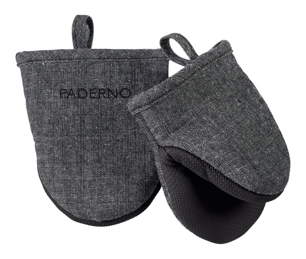 Neoprene Palm Mini Mitts, Black Chambray, One-Size, 2-pk U1585