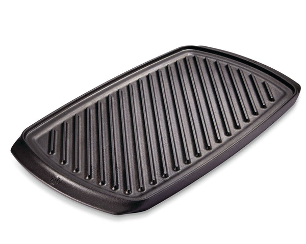 Signature Cast Iron Reversible Grill & Griddle, BBQ & Oven Safe, Black, 20-in x 10-in Q2530