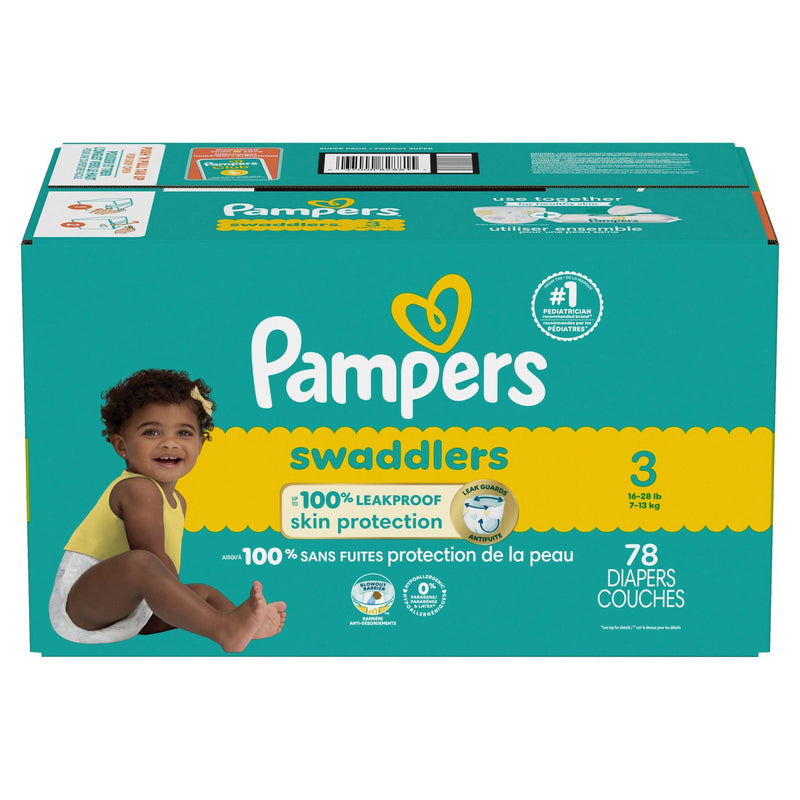 Swaddler Size 3 Leak-Free Diapers, 78-pc Y4198