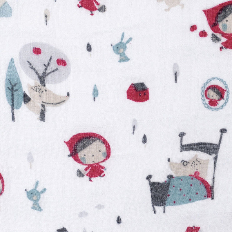 Cotton Muslin Baby Swaddle Blanket, Riding Hood W3418