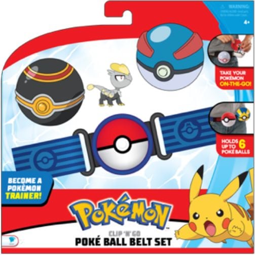 Clip 'N' Go Poké Ball Belt Set With 2-Inch Action Figure & Balls, Assorted, Age 4+ L6559