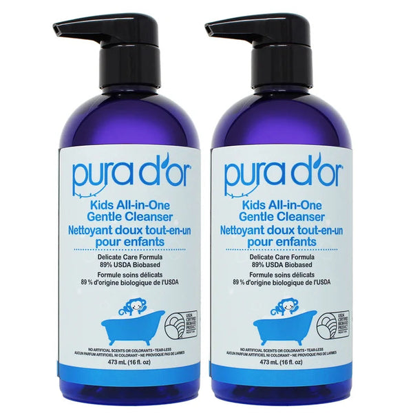 Pura D'or Kids All-in-One Gentle Cleanser, 2 x 473 mL Y1042