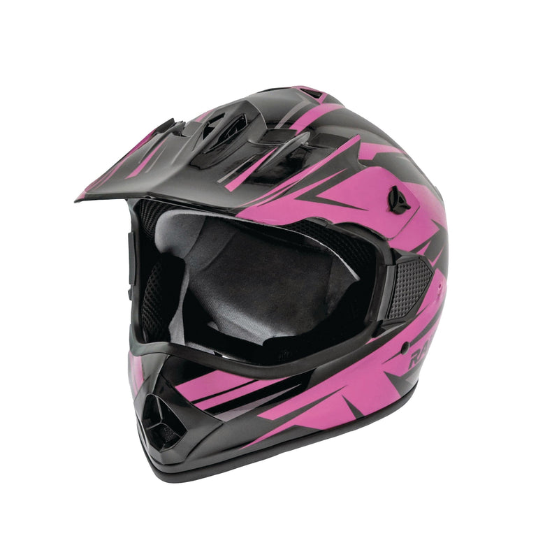RX2 ATV Helmet, Adult, Pink/Black, Assorted Sizes L9506
