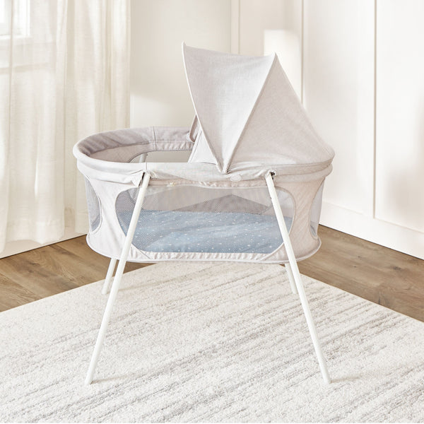 Baby Basics Infant Bassinet with Canopy, Grey R5277