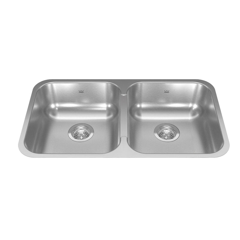 in FB Double Stainless Steel Sink, 30.88x17.75x7-in Z0406