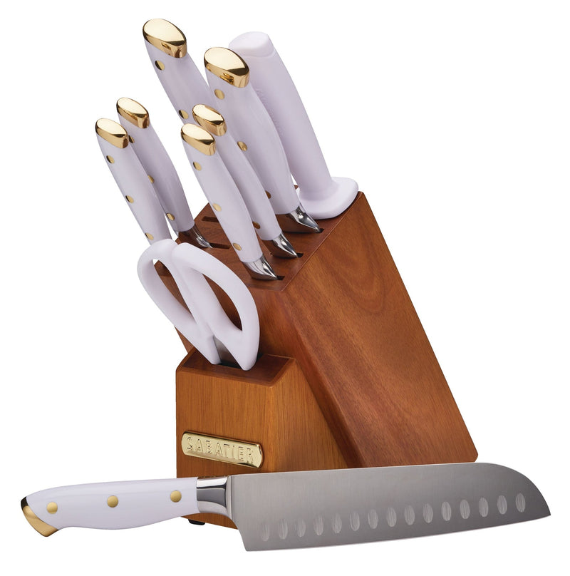 Forged Knife Block Set, White/Gold, 10-pc S1662