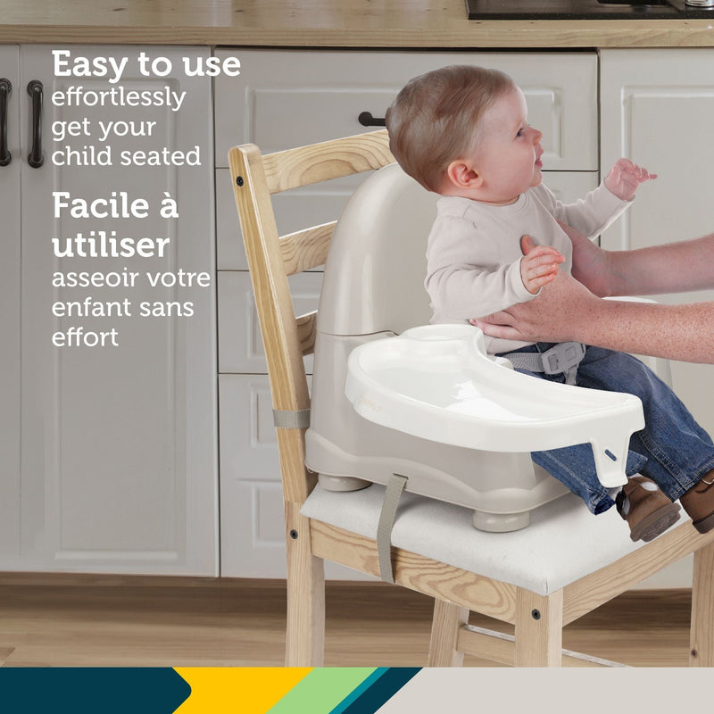 Easy Care Taupe Swing Tray Booster Seat O4815