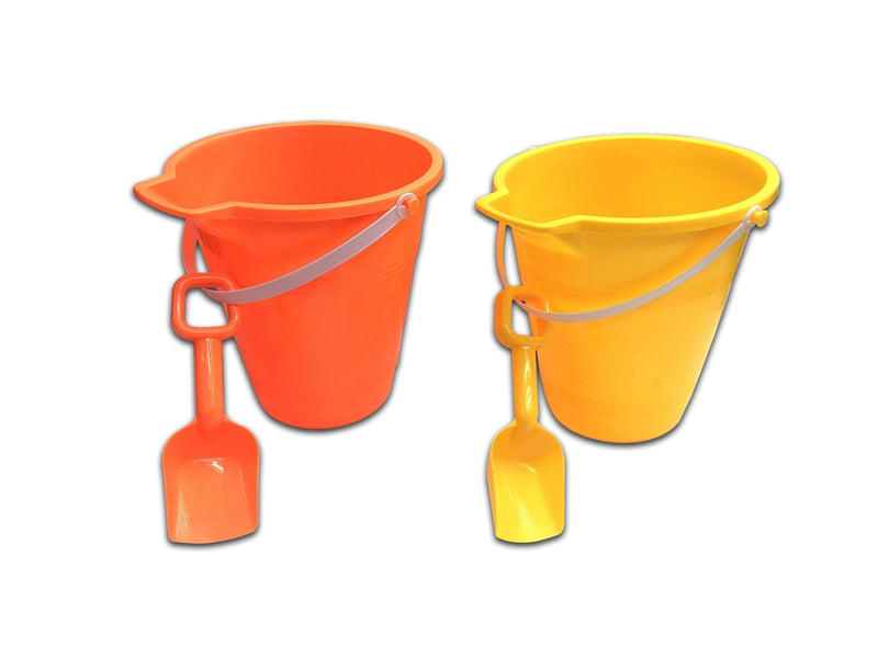 Sand Bucket & Shovel Set, Multi-Coloured, Assorted, Ages 2+, for Summer/Beach Activities X7829